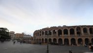 Piazza Bra, virtually deserted as Italy battles a coronavirus outbreak, in Verona, Italy, March 7, 2020. REUTERS/Alberto Lingria
 