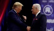 FILE PHOTO: U.S. President Donald Trump (L) shakes hands with Matt Schlapp, chairman of the American Conservative Union, at the Conservative Political Action Conference (CPAC) annual meeting at National Harbor in Oxon Hill, Maryland, U.S., February 29, 20