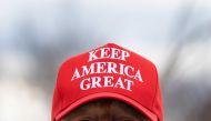 This March 6, 2020 photo shows US President Donald Trump speaks after touring tornado damage in Cookeville, Tennessee. AFP / Jim Watson 