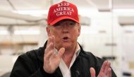 US President Donald Trump speaks during a tour of the Centers for Disease Control and Prevention (CDC) in Atlanta, Georgia, on March 6, 2020. / AFP / JIM WATSON
