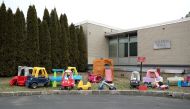 NEW YORK, USA - MARCH 10: Abandoned toys are seen at the Westchester Day School in New York, United States on March 10, 2020. Westchester County in New York will be placed under containment after officials determined Tuesday it is the site of a 
