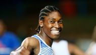 South African 800-metre Olympic champion Caster Semenya reacts after winning the women's 200m final during the Athletics Gauteng North Championships at the LC de Villiers Athletics Stadium in Pretoria on March 13, 2020. AFP / Phill Magakoe