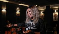 Bianca Okorocha speaks to Reuters during an interview at the black star studio in Lagos, Nigeria March 2, 2020. Picture taken March 2, 2020. REUTERS/Temilade Adelaja
 