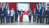 The felicitation ceremony as part of the launch of the ‘Energy Conservation Program’ at MES Indian School recently. 

