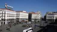  General view of the famous landmark Puerta del Sol with few people due to the coronavirus outbreak in central Madrid, Spain, March 14, 2020. REUTERS/Sergio Perez 