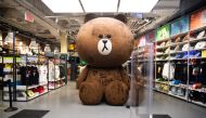 An empty store is seen near Times Square following the outbreak of the coronavirus disease (COVID-19), in New York City, U.S., March 18, 2020. REUTERS/Jeenah Moon