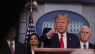 U.S. President Donald Trump answers a question during the daily White House coronavirus response briefing with members of the administration's coronavirus task force at the White House in Washington, U.S., March 18, 2020. REUTERS/Jonathan Ernst