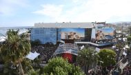 (FILES) In this file photo taken on May 08, 2018 A general view taken on May 8, 2018 shows the Festival Palace ahead the opening ceremony of the 71st edition of the cannes Film Festival in cannes, southern France. / AFP / Anne-Christine POUJOULAT