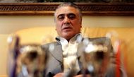 (FILES) In this file photo taken on June 15, 2006 former Real Madrid FC President Lorenzo Sanz, one of five candidates for the club's presidency, poses in Madrid.  / AFP / STR