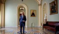 U.S. Senate Minority Leader Chuck Schumer (D-NY) makes a statement after meetings to wrap up work on coronavirus economic aid legislation, during the coronavirus disease (COVID-19) outbreak, in Washington, U.S., March 22, 2020. REUTERS/Mary F. Calvert