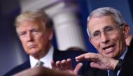 (FILES) In this file photo Dr. Anthony Fauci speaks as US President Donald Trump listens during the daily press briefing on the Coronavirus pandemic situation at the White House on March 17, 2020 in Washington, DC. AFP / Brendan Smialowski