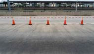 A nearly empty view is seen at Ronald Reagan Washington National Airport on March 29, 2020, in Arlington, Virginia.  AFP / Alex Edelman
 