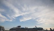 A view of the Coral Princess ship, of Princess Cruises fleet, with patients affected by coronavirus disease (COVID-19), as it docks at Miami Port, in Miami, Florida, U.S., April 4, 2020. REUTERS/Marco Bello

