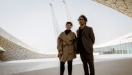 Ali Mangera and Ada Yvars Bravo visiting Minaretein (Education City Mosque), which they designed.