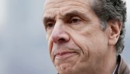 FILE PHOTO: New York governor Andrew Cuomo speaks in the Manhattan borough of New York City, New York, U.S., March 30, 2020. REUTERS/Carlo Allegri/File Photo