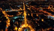 HATAY, TURKEY - APRIL 19: A drone photo shows empty Martyr Omer Halisdemir Square and Ataturk Street after restrictions re-imposed in 31 provinces for two days as part of measures to stem the spread of the coronavirus (COVID-19) in Hatay, Turkey on April 