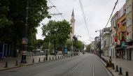 Surroundings of Sultanahmet Square and Hagia Sophia museum remain empty due to the measures against the novel coronavirus (COVID-19) pandemic in Istanbul, Turkey on May 3, 2020. ( Mehmet Eser - Anadolu