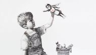 A handout picture received in London from @BANKSY Instagram feed on May 7, 2020 shows a drawing created by the street artist Banksy called 