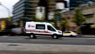 MOSCOW, RUSSIA - MAY 12: An ambulance is seen in a street as the coronavirus death toll has reached to 2,116 with 232,243 confirmed cases in Moscow, Russia on May 12, 2020. ( Sefa Karacan - Anadolu Agency )