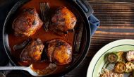 Spicy Chocolate Milk-Simmered Chicken. Photo by Tom McCorkle / The Washington Post
