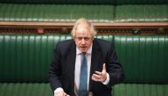 Britain's Prime Minister Boris Johnson speaks during a parliament session, amid the coronavirus disease (COVID-19) outbreak, in the House of Commons Chamber in London, Britain May 13, 2020. UK Parliament/Jessica Taylor/
