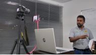 Ashan Perera, Stallions Cricket Academy coach during an online class session.