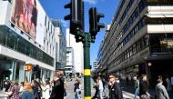 The Drottninggatan in central Stockholm is seen on a sunny weather on May 30, 2020, amid the novel coronavirus pandemic. AFP / Henrik MONTGOMERY