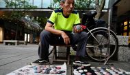 This photo taken on June 2, 2020 shows artist Wu Rong-bi, also as know as 