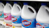 FILE PHOTO: Bottles of Clorox bleach are displayed for sale on the shelves of a Wal-Mart store in Rogers, Arkansas June 4, 2009. REUTERS/Jessica Rinaldi/File Photo
