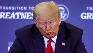 U.S. President Donald Trump participates in a roundtable discussion on commercial fishing in Bangor, Maine, U.S., June 5, 2020. REUTERS/Tom Brenner?