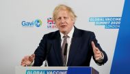 Britain's Prime Minister Boris Johnson delivers his speech to the Global Vaccine Summit (GAVI) via Zoom from the White Room of 10 Downing Street in London, Britain June 4, 2020. Andrew Parsons/10 Downing Street via Reuters