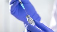 A vial with potential vaccine for the coronavirus disease (COVID-19) is pictured at the Imperial College London, London, Britain June 10, 2020, Picture taken June 10, 2020. Imperial College London/Thomas Angus/via REUTERS