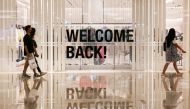 JAKARTA, INDONESIA - JUNE 15: The first day of shopping mall reopens with the new normal health protocols and maintaining social distancing amid the spread of the coronavirus (COVID-19) outbreak at Senayan City Mall in Jakarta, Indonesia on June 15, 2020.