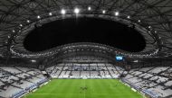 This file photo taken on October 20, 2019 shows the Velodrome Stadium prior to the French L1 football match between Olympique de Marseille (OM) and Racing Club de Strasbourg Alsace (RCS) in Marseille, southern France. AFP / Boris Horvat 