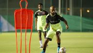 Al Duhail's players during a training session yesterday