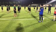 In this file photo, Al Shahania team’s players attend a training session as QNB Stars League (QSL) sides returned to training pitches. 