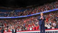 (FILES) In this file photo taken on June 20, 2020, he upper section is seen partially empty as US President Donald Trump speaks during a campaign rally at the BOK Center in Tulsa, Oklahoma / AFP / Nicholas Kamm

