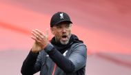 Liverpool manager Juergen Klopp reacts, as play resumes behind closed doors following the outbreak of the coronavirus disease (COVID-19) Paul Ellis/Pool via REUTERS