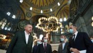 Turkish President Tayyip Erdogan visits the Hagia Sophia or Ayasofya-i Kebir Camii in Istanbul, Turkey, July 19, 2020. Murat Cetinmuhurdar/Handout via REUTERS
