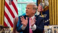 TOPSHOT - US President Donald Trump speaks at the White House in Washington, DC, on July 20, 2020. / AFP / JIM WATSON
