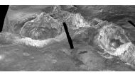 Two coronae, ring-like structures formed when hot material from deep inside the planet rises through the mantle and erupts through the crust, are observed on the surface of Venus in a 3-D rendition provided to Reuters July 20, 2020. The one of the left, n