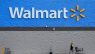 A shopper is seen without a mask after leaving a Walmart store in Bradford, Pennsylvania, U.S. July 20, 2020. REUTERS/Brendan McDermid