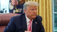 U.S. President Donald Trump speaks about legislation for additional coronavirus aid in the Oval Office at the White House in Washington, U.S., July 20, 2020. REUTERS/Leah Millis
