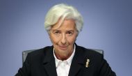 (FILES) This file photo taken on January 23, 2020 shows Christine Lagarde, President of the European Central Bank (ECB), addressing a news conference following the meeting of the governing council of the ECB in Frankfurt am Main, western Germany. / AFP / 