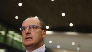 French Prime Minister Jean Castex speaks to the press at Roissy-Charles de Gaulle airport, north on Paris on July 24, 2020 during a visit as sanitary measures have been deployed for departing and arriving passengers in order to curb the spread of the COVI