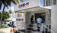 FLORIDA, USA - JULY 24: General view of a mobile COVID-19 testing facility, in Miami Beach, Florida, United States on July 24, 2020. ( MARCO BELLO - Anadolu Agency )