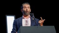 FILE PHOTO: Donald Trump Jr. speaks to young people waiting to hear his father, U.S. President Donald Trump, deliver a speech at the Dream City Church in Phoenix, Arizona, U.S., June 23, 2020. REUTERS/Carlos Barria/File Photo