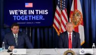 U.S. President Donald trump participates in a 