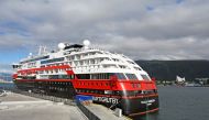 The MS Roald Amundsen ship, operated by Norway's Hurtigruten line, is seen after its crew members were diagnosed with the coronavirus disease (COVID-19), at a port in Tromso, Norway August 1, 2020. Rune Stoltz Bertinusse/NTB Scanpix/ via REUTERS 