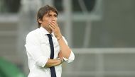 Soccer Football - Serie A - Inter Milan v Napoli - San Siro, Milan, Italy - July 28, 2020 Inter Milan coach Antonio Conte reacts, as play resumes behind closed doors following the outbreak of the coronavirus disease (COVID-19) REUTERS/Daniele Mascolo